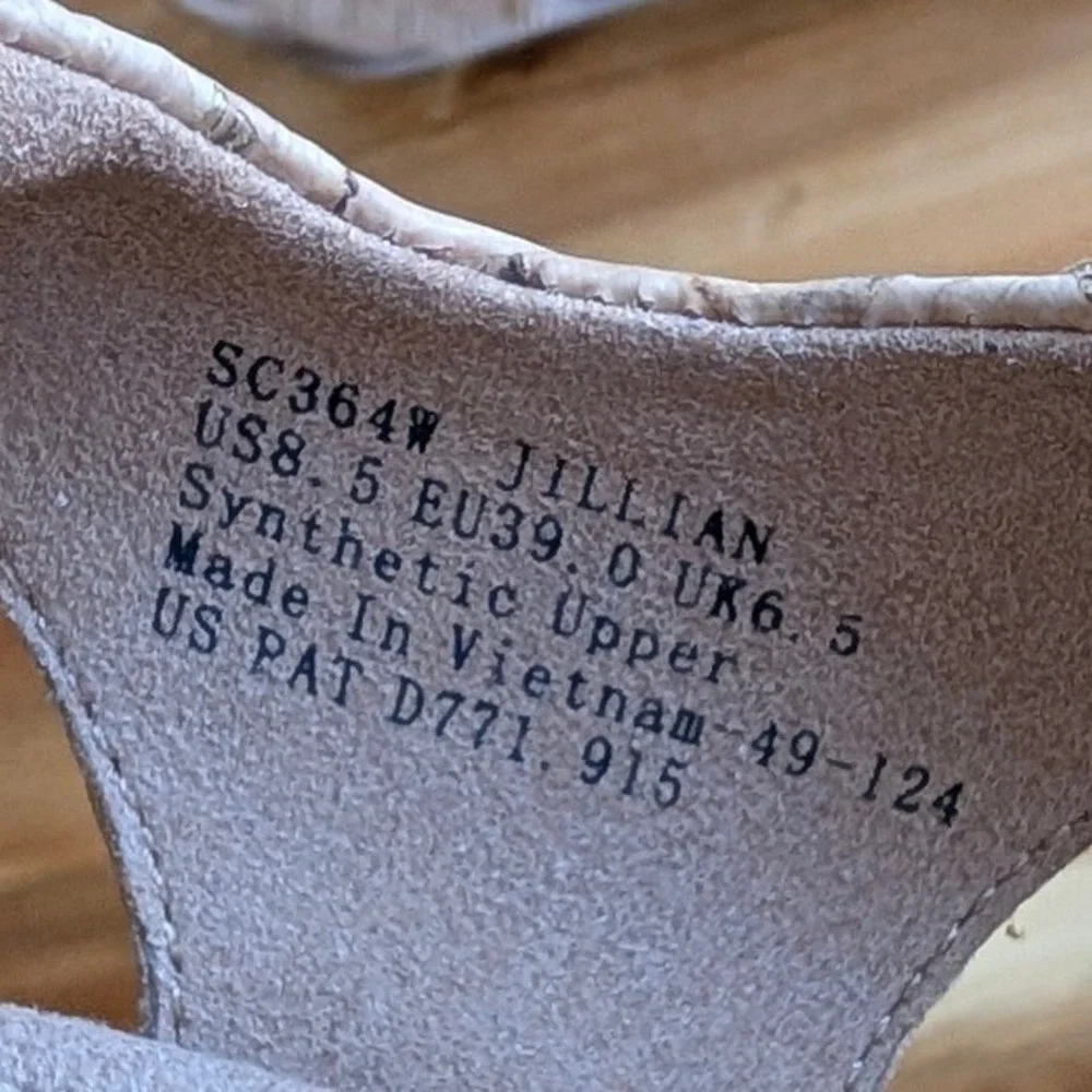 Aetrex Jillian Cork Wedge Sandals L Braided Straps Orthotic Comfort Size 8.5 NEW